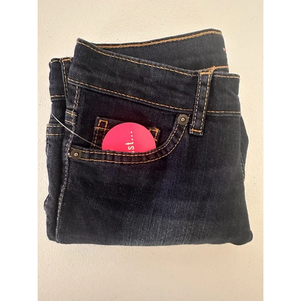 Children's Place Girls Blue Denim Skinny Jeans Size 8 Dark Wash Solid